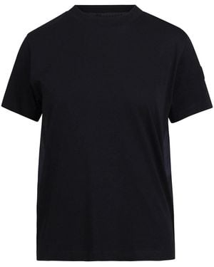 Moncler T-Shirt With A Pleated Back - Black