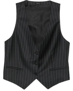Tom Ford Leather Waistcoat - Black