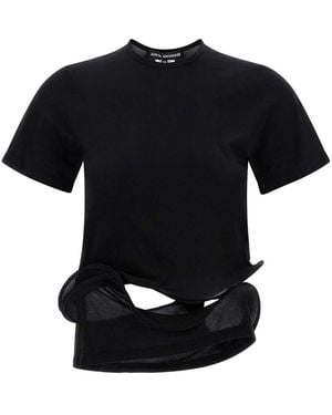 Junya Watanabe Sculptural Background T-Shirt - Black