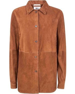 Semicouture Suede Shirt - Brown