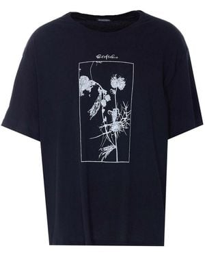 Ann Demeulemeester Wildflower Print T-Shirt - Blue