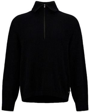 Laminar Soft Wool High-Neck Sweater - Black