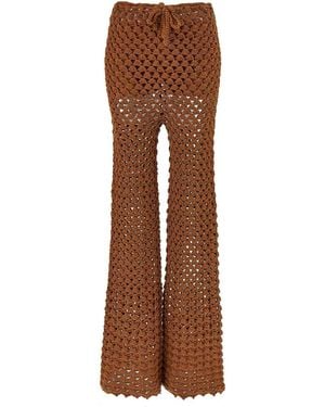 Ermanno Scervino Crochet Trousers - Brown