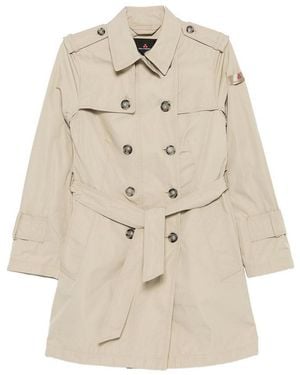 Peuterey Knude Double-Breasted Trench Coat - Natural