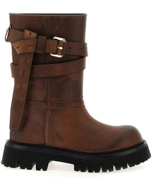 Moschino Brick Boots - Brown
