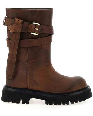 Moschino Brick Boots - Brown