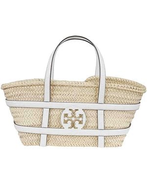 Tory Burch Ella Straw Basket - White