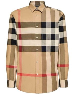 Burberry Long Sleeve Summerton Shirt - Brown