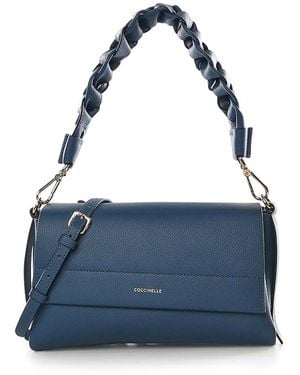 Coccinelle Boheme Leather Bag - Blue