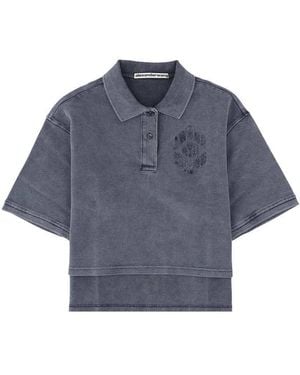 Alexander Wang Polo Shirt With Logo - Blue