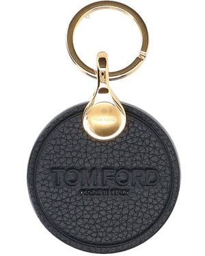 Tom Ford Leather Key Ring - Blue
