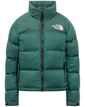The North Face Down Jacket With Logo - Green