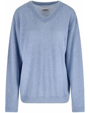 MYTHINKS Alpaca Blend Sweater - Blue