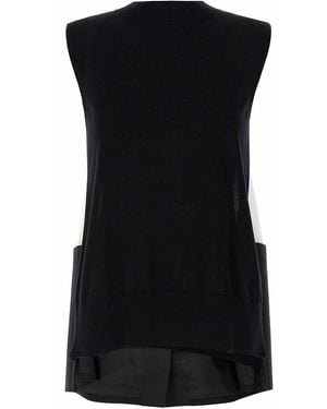 Sacai Patchwork Vest Gilet - Black