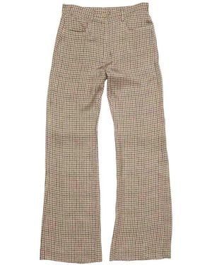 Acne Studios Check Tailored Trousers - Natural