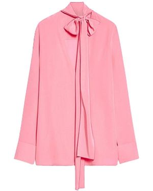 Sportmax Silk Blouse With Sash - Pink