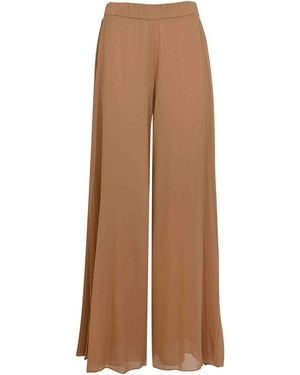 Clips Wide Pants - Brown