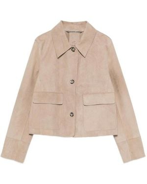 THE JACK AND JACKIE LEATHERS Suede Jacket - Natural