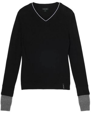 Marc Jacobs Layered V-Neck Sweater - Black