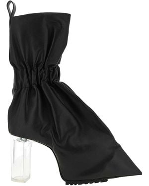 Rick Owens Pull On Cuffed Taquito' Ankle Boots - Black