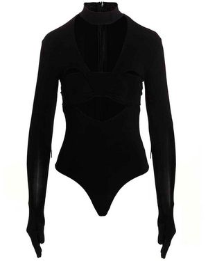 Ambush Heart Shaped Gloves Bodysuit - Black