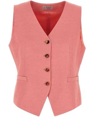 Alberto Biani Linen Viscose Vest - Pink