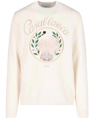 CASABLANCA Embroidery Jumper - White