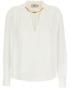 Elisabetta Franchi Necklace Shirt - White