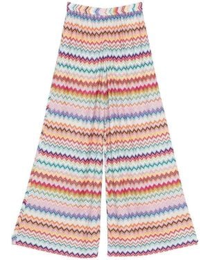 Missoni Zigzag Palazzo Pants - Red