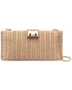 Rodo Wicker Clutch - Natural