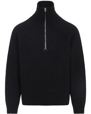 Tom Ford Half Zip Jumper - Black