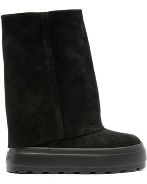 Casadei Platform Boots Leather - Black
