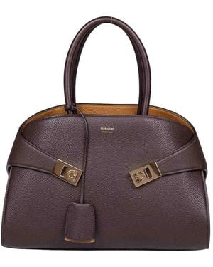 Ferragamo Hug Th M Handbag - Purple