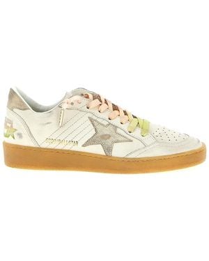 Golden Goose Ball Star Trainers - Natural