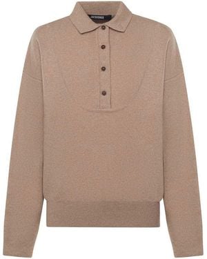 Jacquemus La Maille Vereuse Ball Jumper - Natural