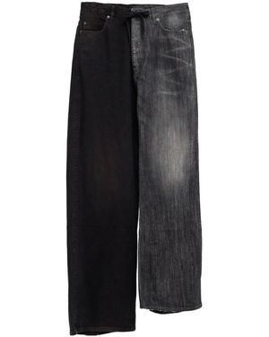 Balenciaga Fifty-Fifty Denim Jeans - Black
