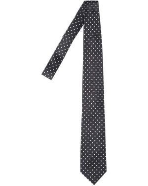Tom Ford Polka Dot Silk Tie - Black