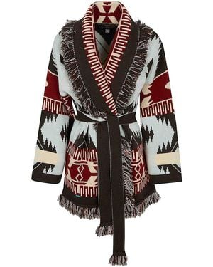 Alanui Icon Jacquard Fringed Cardigan - Multicolour