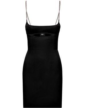 Gcds Jersery Dress With Back Logo - Black