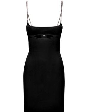 Gcds Jersery Dress With Back Logo - Black