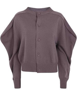 Issey Miyake Akimbo Knit Volume Cardigan - Purple