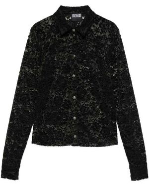 Versace Jeans Couture Couture Lace-Detailed Long-Sleeved Shirt - Black