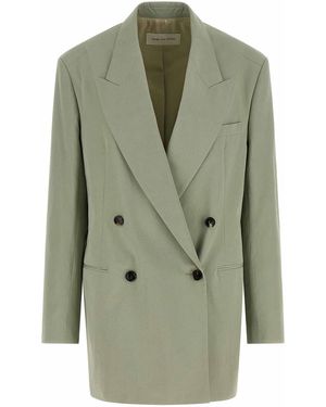 Veste Tailleur Dries Van Noten Beige, Taille Unique, Coton - Occasion Très Bon état