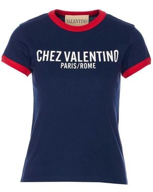 Valentino Garavani Chez Print T-Shirt - Blue