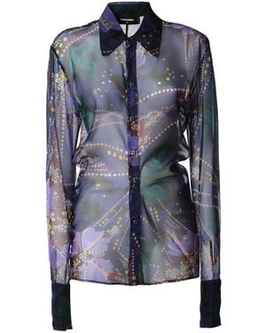 DSquared² Chiffon Shirt - Blue