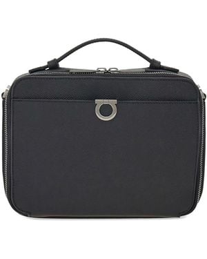 Ferragamo Gancini Leather Crossbody Bag - Blue