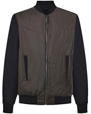 Giuliano Galiano Steve Wool Bomber Jacket - Black