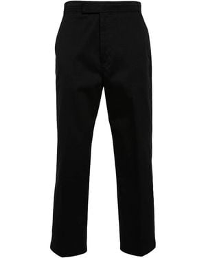 Thom Browne Mid-Rise Tapered Chinos - Black