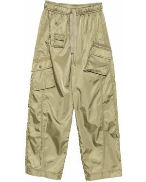 Ganni Nylon Oversize Pants - Green