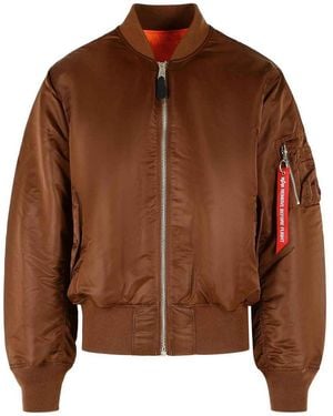 Alpha Industries Ma-1 Heritage Powder Nylon Bomber Jacket - Brown